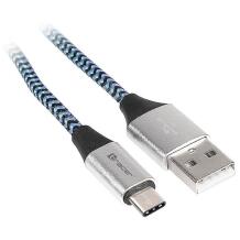 Tracer USB 2.0 Type C Vyras - A Vyras Kabelis TRAKBK46266, 1m, Juodas, Mėlynas, Tiesus, 1 vnt.