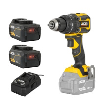JCB JCB-18PCD-75-5 Professional 18V компактная бесщеточная дрель-шуруповерт для сверления и закручивания 75Нм патрон 13мм 2x5.0Ач аккумуляторы зарядное устройство 4.5А