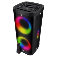 Portatiivne Bluetooth kõlar PS-950 2×80 W (160 W RMS) TWS IPX4 FM USB microSD LED ekraaniga ja akuga Must SV-022396 SVEN