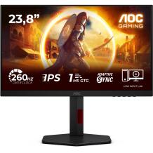 Aoc Монитор 24G4ZR, 1920 x 1080, 240 Гц, 1 мс, Fast IPS, G-Sync, HDR10, Эргономичный дизайн