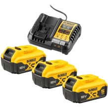 Lādētāja un akumulatoru komplekts DCB1104, 3x5Ah; DCB1104P3-QW DEWALT