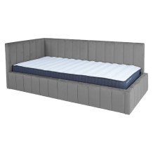 Gulta JASPER 90x200cm ar matraci HARMONY UNO, pelēka K28524
