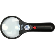 Magnifier Two Lenses 3X/45X 3Aaa Led YT-73845 YATO