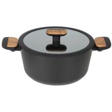 Resto Kastrul 93188 4.4L, 240mm, Alumiinium, Klaasist kaas, Ergonomilised käepidemed, 2 käepidet, Induktsioonile sobiv