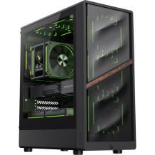 Gamemax Korpus AERIS 330 MB, 1 x 3,5HDD + 5 x 2,5SSD, 5 laiendusslotti, M-ATX, must, aknaga külgpaneel