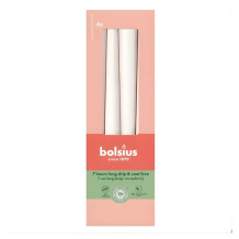 Galda sveces Bolsius 37356902 245/24mm baltas 4gab