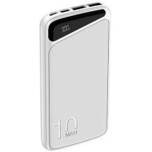 Navitel PWR10 MX White, 10000mAh, 3.7V, 37Wh, 2xUSB-A, kahepoolsed USB-C, mikro-USB, ülekoormuse kaitse