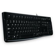 Logitech klaviatuur K120 920-002526, USB, 1.5 m, must, täissuuruses, sirge pistik, madala profiiliga klahvid, pritsmekindel