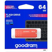 Goodram Pendrive UME3 64GB USB 3.0 UME3-0640O0R11, 64 GB, USB Type-A, 60 MB/s, 20 MB/s, be dangtelio, oranžinė