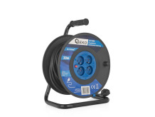 Pagarinātājs spolē 30m, 4 kontaktligzdas, 3x1.5mm2, G17508, GEKO