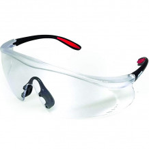 Защитные очки прозрачные с красной ножкой OREGON