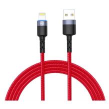 Tellur datu kabelis USB uz Lightning TLL155354, 1.2m, 5V/3A, 480Mbps, LED gaisma, izturīgs neilona apvalks
