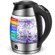 Unknown Brand 12837 Tējkanna FKG-418, 2200 W, 1.8 L, 7 LED krāsas, 360° pagriešana, temperatūras uzturēšana 2h
