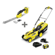 Akumuliatorinė vejapjovė + žolės žirklės LMO 18-36 AKUMULIATORIŲ RINKINYS + GSH 18-20 9.791-563.0 KARCHER