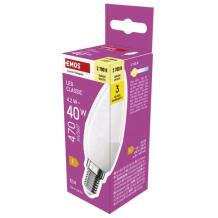 Emos LED lemputė Classic Candle ZQ3E21, 4,2 W, 470 lm, šiltai balta, E14, 30 000 valandų, 240°, 2 700 K