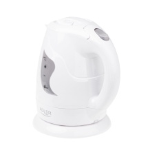 Elektriline veekeetja 850 W 1 L plastkorpus 360° pöörleva alusega valge AD08 Adler