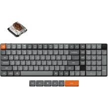 Keychron klaviatuur K17M-H3, 2.4 GHz, Bluetooth 5.1, RGB LED valgustus, 104 nuppu, PBT nupud, 750 g