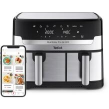 Tefal kuuma õhu fritüür EY905D10, 5.2+3.1 L, roostevaba teras, 8 programmi, sünkroonimisfunktsioon