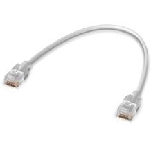 Ubiquiti UACC-Cable-Patch-EL-0.3M-W, patch kaabel, 0.3m, RJ-45, RJ-45, Cat6, 2.5mm, valge, läbipaistev, 1 tk, sirge pistik