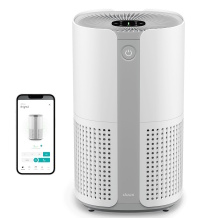 Nutikas Wi-Fi õhupuhasti „Bright 2” puldiga, 3-astmeline filtreerimine (HEPA H13 + süsi) 22 W kuni ~42 m² Valge DXPU09 DUUX