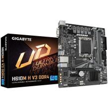 Gigabyte Mātesplate H610M H V3 DDR4, atbalsta Intel Core 14. paaudzes CPU, 4+1+1 hibrīda VRM, 2 DIMM, 1xPCIe 3.0 M.2, GbE LAN