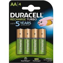 Duracell Įkraunamo akumuliatorius AA HR6 2400/2500mAh B4, 2500 mAh, Ni-MH, 4 vnt.