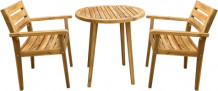 Dārza mēbeļu komplekts FLORIAN galds un 2 krēsli, K27829, HOME4YOU