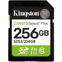 Kingston Kaste 256GB SDXC Canvas Select Plus Gen3, 150MB/s, C10, UHS-I, U1, V10