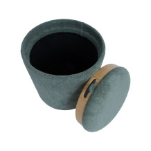 Tumba / galds HIRO D34,5xH37cm, zaļš, ar uzglabāšanās vietu un paplāti 88559