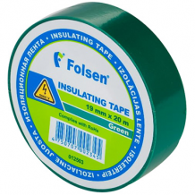 Izolācijas lente 19mm x 20m zaļa PVC FOLSEN