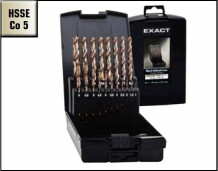 Metāla urbju komplekts 25 gab. Ø1-13mm HSSE-Co5, EXACT, 74162