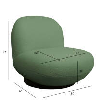 Atpūtas krēsls PAMELA zaļš 20252