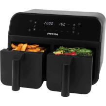 Petra Gaisa fritieris PT4750BLKVDEEU7, 2x3,7l, 1300W, elektroniskais panelis, mazgājamas daļas