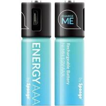 Sponge Aku Energy AAA, Energy AAA, 450 mAh, 1.2 V, 5,5 tundi, 5V / 80mA, mikro USB, LED indikaator