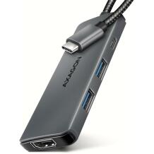 Axagon USB хаб HMC-5H8K 5in1 8K, 2x USB-A 5Gbps, 1x USB-C 5Gbps, 1x USB-C PD 100W, 1x HDMI 8K/30Hz