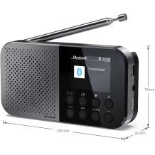 Sharp OSAKA tasku/käeshoitav digitaalne raadio DR-P520(GY), 5,08 cm, 12 h, Bluetooth 5.3, DAB/DAB+/FM
