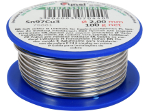 Mīkstā lodēšanas stieple 2mm, 100g, Sn97Cu3, 76881, TOYA