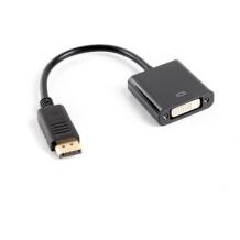 Lanberg adapteris Dual Link DisplayPort 1.2 uz DVI-I AD-0007-BK, 0.1m, 1920x1200, apzeltīti kontakti, melns