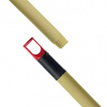 Деревянная ручка с резьбой Ø24мм, 1200мм с колпачком из ПВХ, лакированная