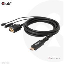 Club3D Видео кабель HDMI на VGA CAC-1712 2м 28AWG, VGA (D-Sub) + 3.5mm, HDMI + Micro-USB, 1920 x 1080