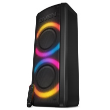 Nešiojamas Bluetooth garsiakalbis 100 W RMS galios su TWS ryšiu FM radiju USB microSD palaikymu ir RGB apšvietimu PS-710 Juodas SV-021696 SVEN