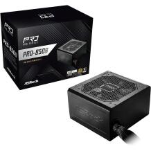 Asrock Toiteplokk PRO-850G, 850W, 100-240V, 50/60Hz, 80 PLUS Gold, 1 ventilaator, aktiivne jahutus
