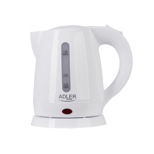 Elektriline veekeetja 1600W 1L roostevabast terasest ja polüpropüleenist korpus 360° pöörleva alusega valge AD1272 Adler