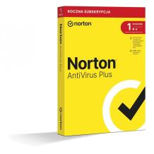Norton Antivirus Plus программное обеспечение, 21408750, 2GB, 1 устройство, 1 год, польский язык, облачное резервное копирование