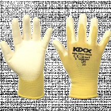 Нейлоновые рабочие перчатки с полиуретановым покрытием. (Блист.) JUICY YELLOW Желтый размер 8 ЧЕРВА