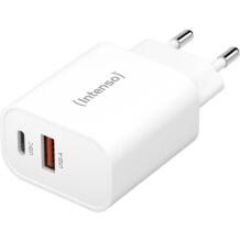 Intenso toiteadapter USB-A/USB-C/7803012, Sissejuhatav pinge 100-240 V, Maksimaalne väljundpinge 20 V, 2 väljundit, 1 USB-C port