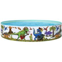Bestway Бассейн Bestway Fill N Fun 7347652, Ø 183 x 38 см, 946 л, прочный ПВХ, дизайн динозавров, заплатка для ремонта