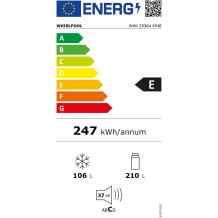 Whirlpool Külmik WHK 25364 XP4E, 210L, 106L, 37dB, 2 ust, Automaatne sulatamine, Ilma külmutamiseta süsteem