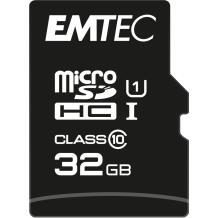 Emtec microSDHC 32GB UHS-I U1 EliteGold ECMSDM32GHC10GP, 32GB, microSDHC, 10 klass, U1, 90MB/s, 20MB/s, SD adapter kaasas