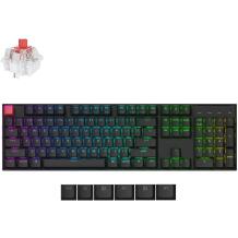 Клавиатура Keychron K10X-H1 RGB LED, 104 клавиши, беспроводная и проводная, PBT клавиши, 1000 Гц, черная